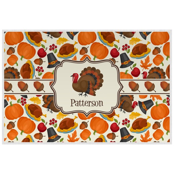Custom Traditional Thanksgiving Laminated Placemat w/ Name or Text