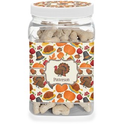 Traditional Thanksgiving Dog Treat Jar (Personalized)