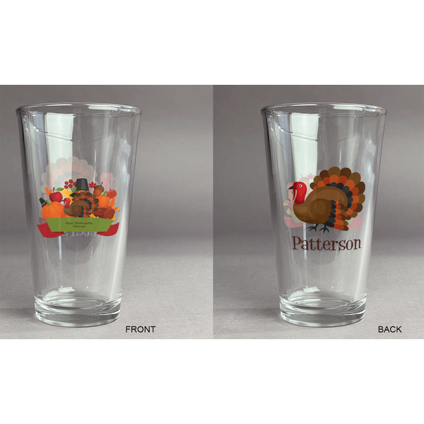 Traditional Thanksgiving Pint Glass - Two Content - Approval