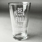 Traditional Thanksgiving Pint Glass - Engraved (Single) (Personalized)