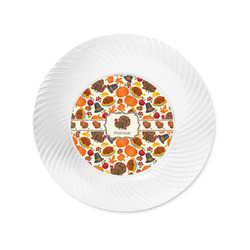 Traditional Thanksgiving Plastic Party Appetizer & Dessert Plates - 6" (Personalized)