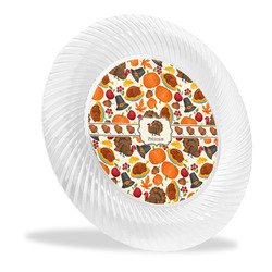 Traditional Thanksgiving Plastic Party Dinner Plates - 10" (Personalized)