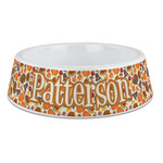 Traditional Thanksgiving Plastic Dog Bowl - Large (Personalized)