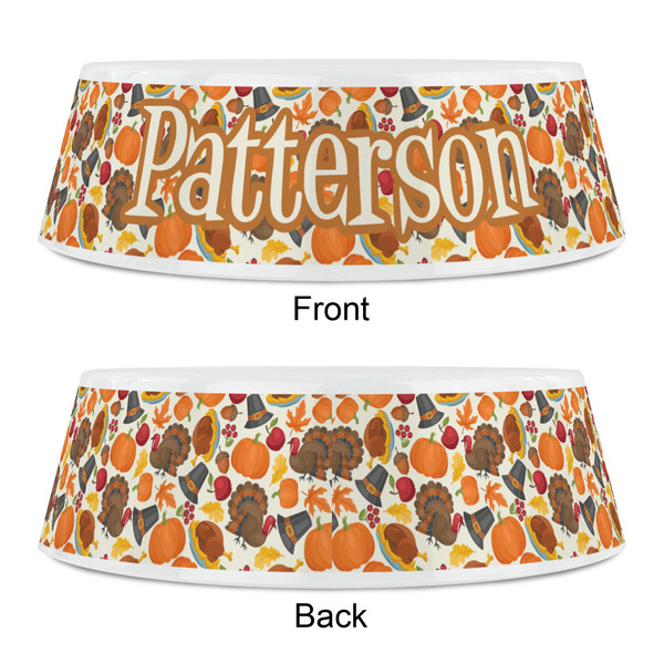 Traditional Thanksgiving Plastic Pet Bowls - Small - APPROVAL