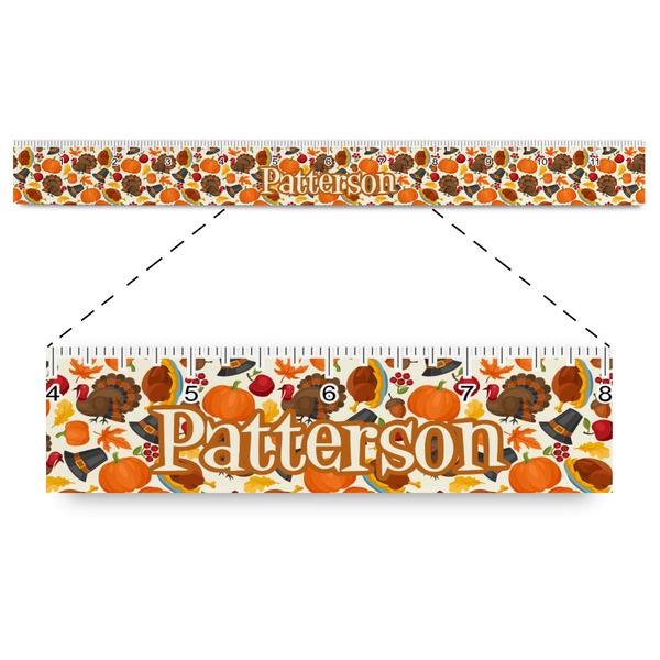 Custom Traditional Thanksgiving Plastic Ruler - 12" (Personalized)