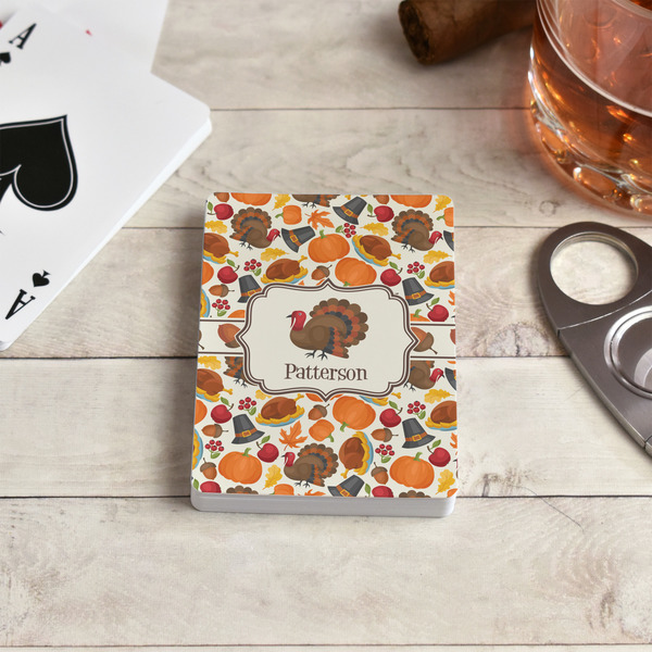 Traditional Thanksgiving Playing Cards - In Context