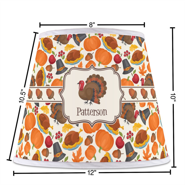 Traditional Thanksgiving Poly Film Empire Lampshade - Dimensions
