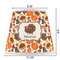 Traditional Thanksgiving Poly Film Empire Lampshade - Dimensions
