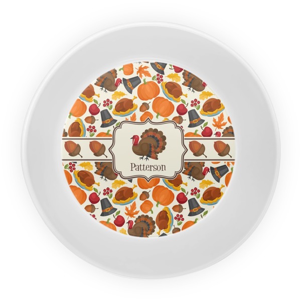 Traditional Thanksgiving Melamine Bowl - Center