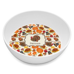 Traditional Thanksgiving Melamine Bowl - 8 oz (Personalized)