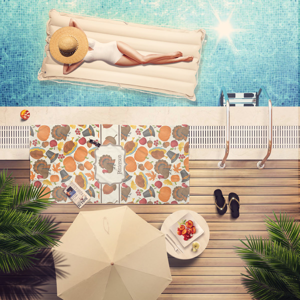 Traditional Thanksgiving Pool Towel Lifestyle