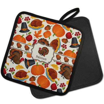 Traditional Thanksgiving Pot Holder w/ Name or Text