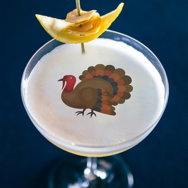 Traditional Thanksgiving Printed Drink Topper - Large - In Context