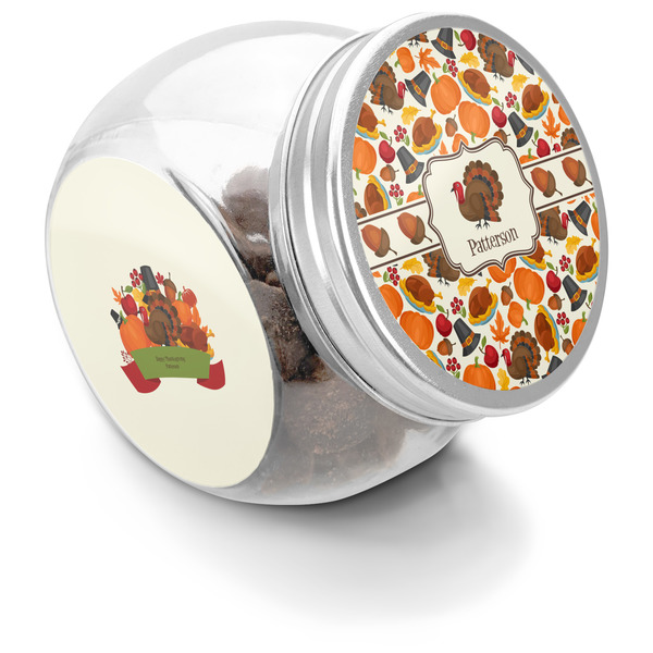 Custom Traditional Thanksgiving Puppy Treat Jar (Personalized)
