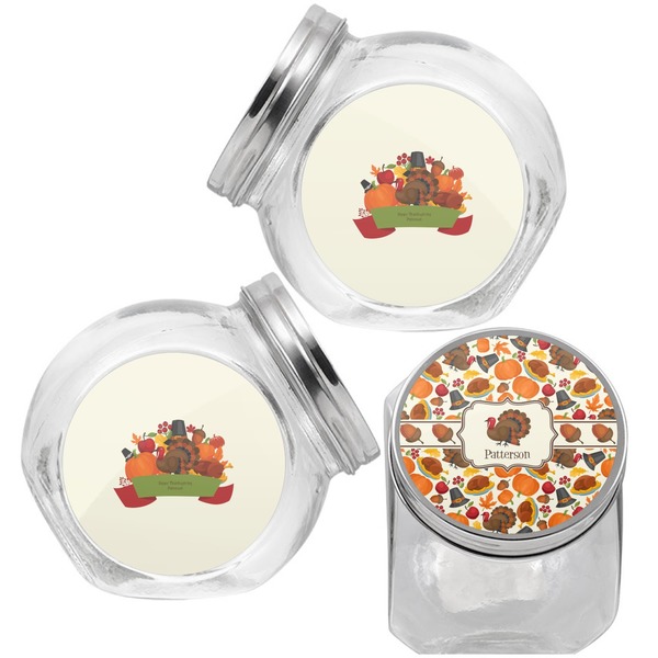 Traditional Thanksgiving Puppy Treat Jar - Top Left Right