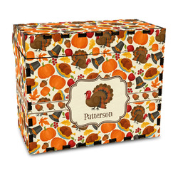 Traditional Thanksgiving Wood Recipe Box - Full Color Print (Personalized)