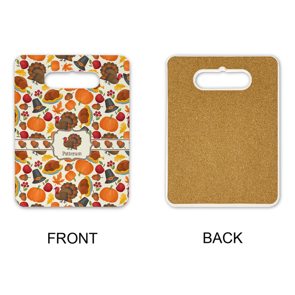 Traditional Thanksgiving Rectangle Trivet with Handle - APPROVAL