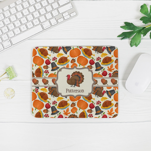 Traditional Thanksgiving Rectangular Mouse Pad - LIFESTYLE 2