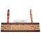 Traditional Thanksgiving Red Mahogany Nameplates with Business Card Holder - Straight
