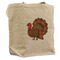 Traditional Thanksgiving Reusable Cotton Grocery Bag - Front View
