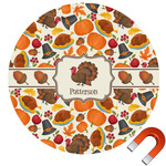 Traditional Thanksgiving Round Car Magnet - 10" (Personalized)