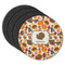 Traditional Thanksgiving Round Rubber Backed Coasters - Set of 4 (Personalized)