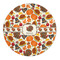 Traditional Thanksgiving Round Indoor Rug - Front/Main