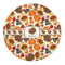 Traditional Thanksgiving 5' Round Indoor Area Rug (Personalized)