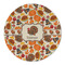 Traditional Thanksgiving Round Linen Placemats - FRONT (Double Sided)