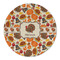 Traditional Thanksgiving Round Linen Placemats - FRONT (Single Sided)