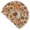 Traditional Thanksgiving Round Linen Placemats - Front (folded corner double sided)