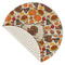 Traditional Thanksgiving Round Linen Placemats - Front (folded corner single sided)
