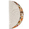 Traditional Thanksgiving Round Linen Placemats - HALF FOLDED (single sided)