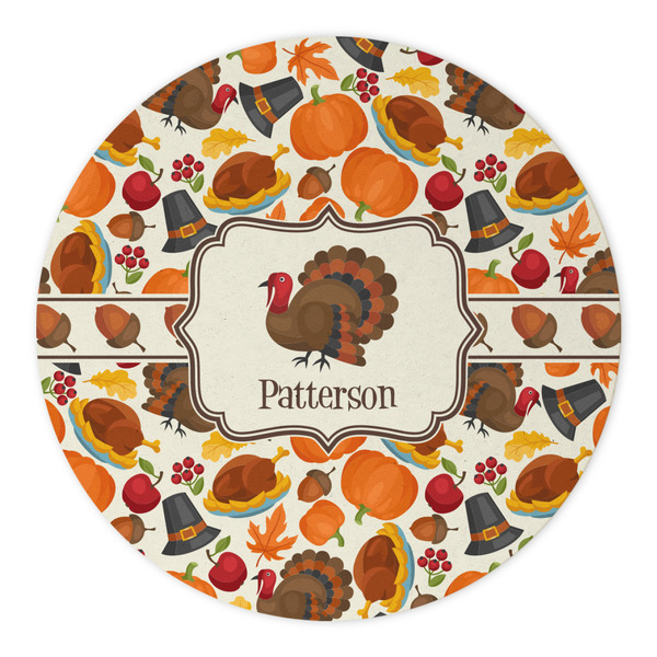 Traditional Thanksgiving Round Paper Coaster - Approval