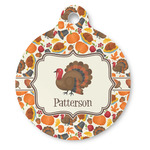 Traditional Thanksgiving Round Pet ID Tag - Large (Personalized)