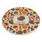 Traditional Thanksgiving Round Stone Trivet - Angle View