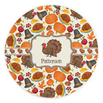 Traditional Thanksgiving Round Stone Trivet (Personalized)