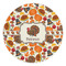 Traditional Thanksgiving Round Stone Trivet - Front View