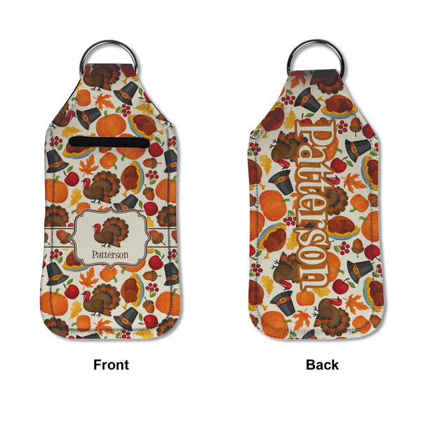 Traditional Thanksgiving Sanitizer Holder Keychain - Large APPROVAL (Flat)
