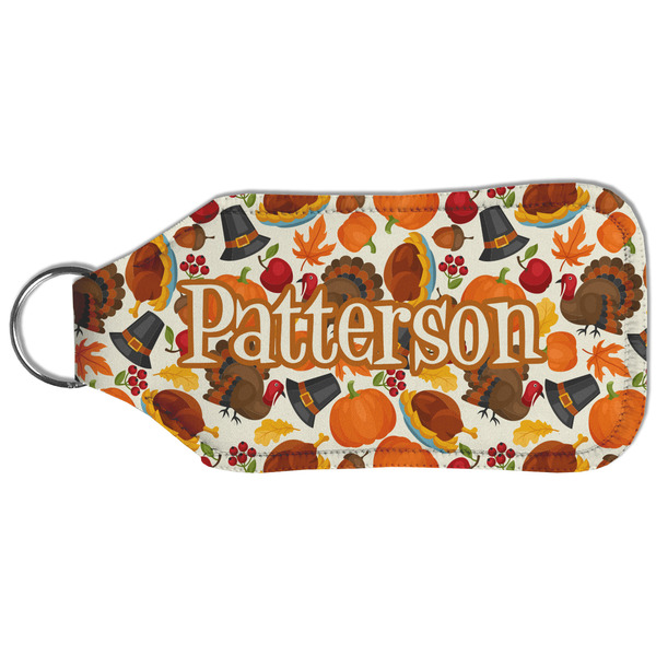 Traditional Thanksgiving Sanitizer Holder Keychain - Large (Back)