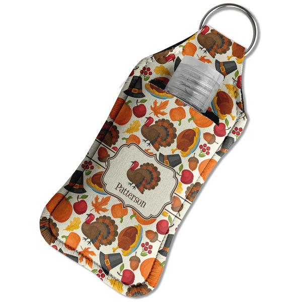 Traditional Thanksgiving Sanitizer Holder Keychain - Large in Case