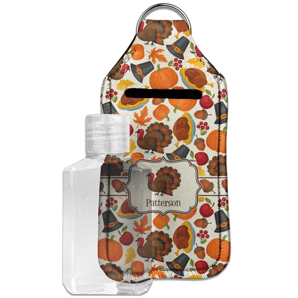 Custom Traditional Thanksgiving Hand Sanitizer & Keychain Holder - Large (Personalized)