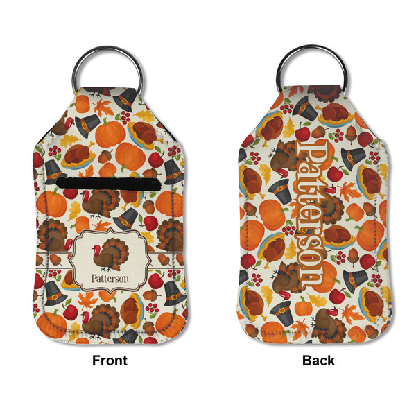 Traditional Thanksgiving Sanitizer Holder Keychain - Small APPROVAL (Flat)