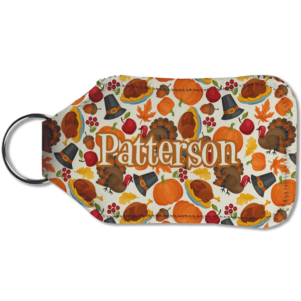Traditional Thanksgiving Sanitizer Holder Keychain - Small (Back)