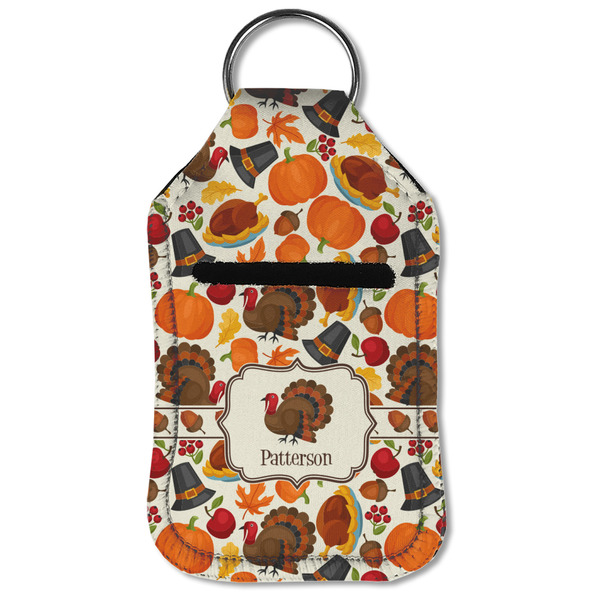 Traditional Thanksgiving Sanitizer Holder Keychain - Small (Front Flat)