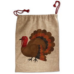 Traditional Thanksgiving Santa Sack - Front