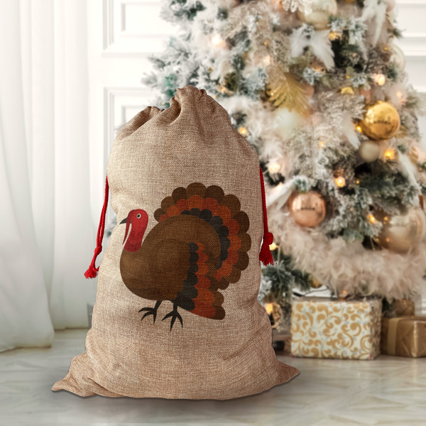 Traditional Thanksgiving Santa Bag - Lifestyle