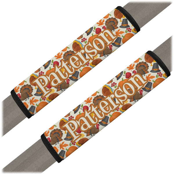 Custom Traditional Thanksgiving Seat Belt Covers (Set of 2) (Personalized)