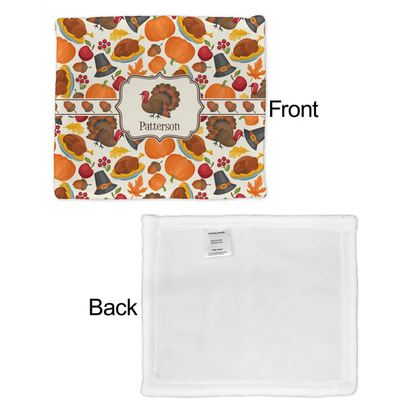 Traditional Thanksgiving Security Blanket - Front & White Back View