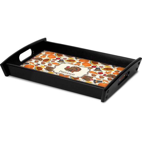 Traditional Thanksgiving Serving Tray Black - Corner